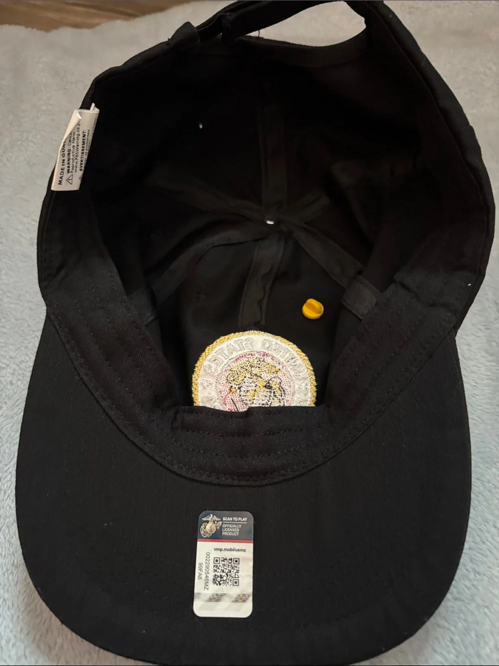 US MARINE Black Embroidered Baseball Cap